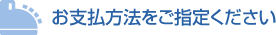 お支払方法をご指定ください